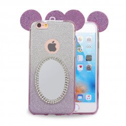 iPhone 6s / 6 4.7 Minnie Diamond Star Mirror Case (Purple) 